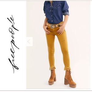 Free People Mustard jeans